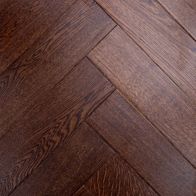 Паркет Ёлка Damy Floor Luxury Каштановый