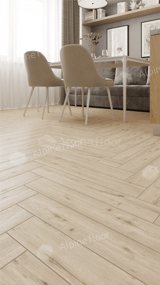 Ламинат Alpine Floor Herringbone 12 PRO Дуб Лион