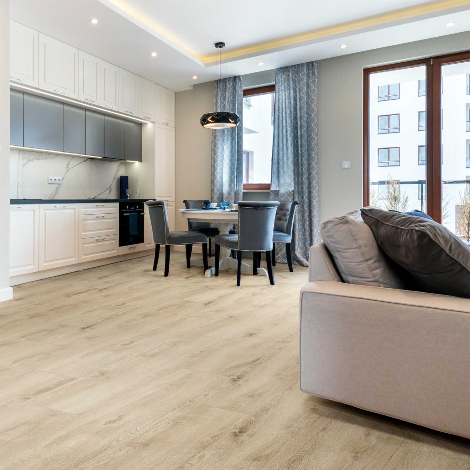 SPC ламинат Kronostep V-Groove 285 Borgo Oak