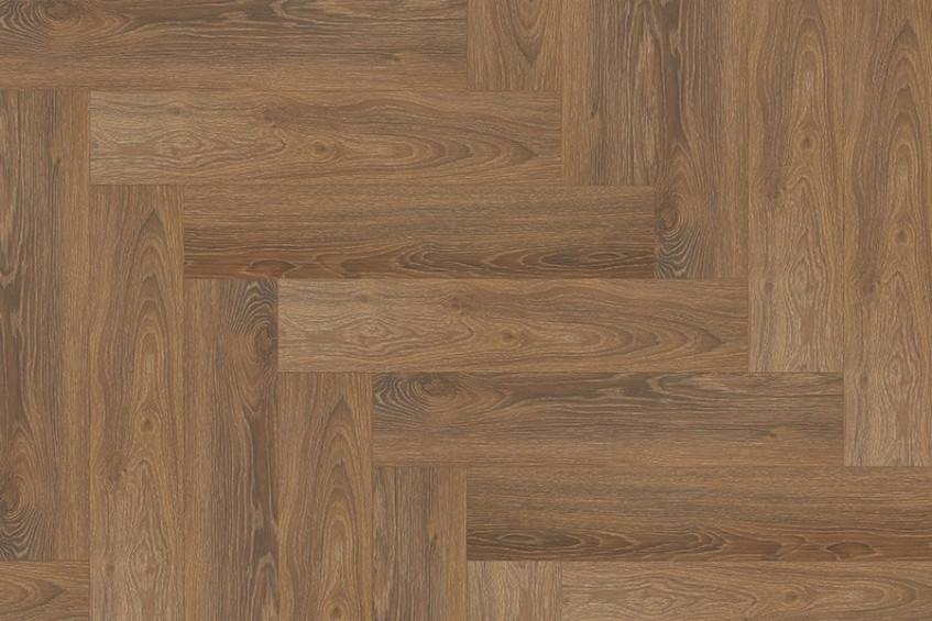 Кварц-винил Floor Factor Herringbone Tobacco Braun Oak