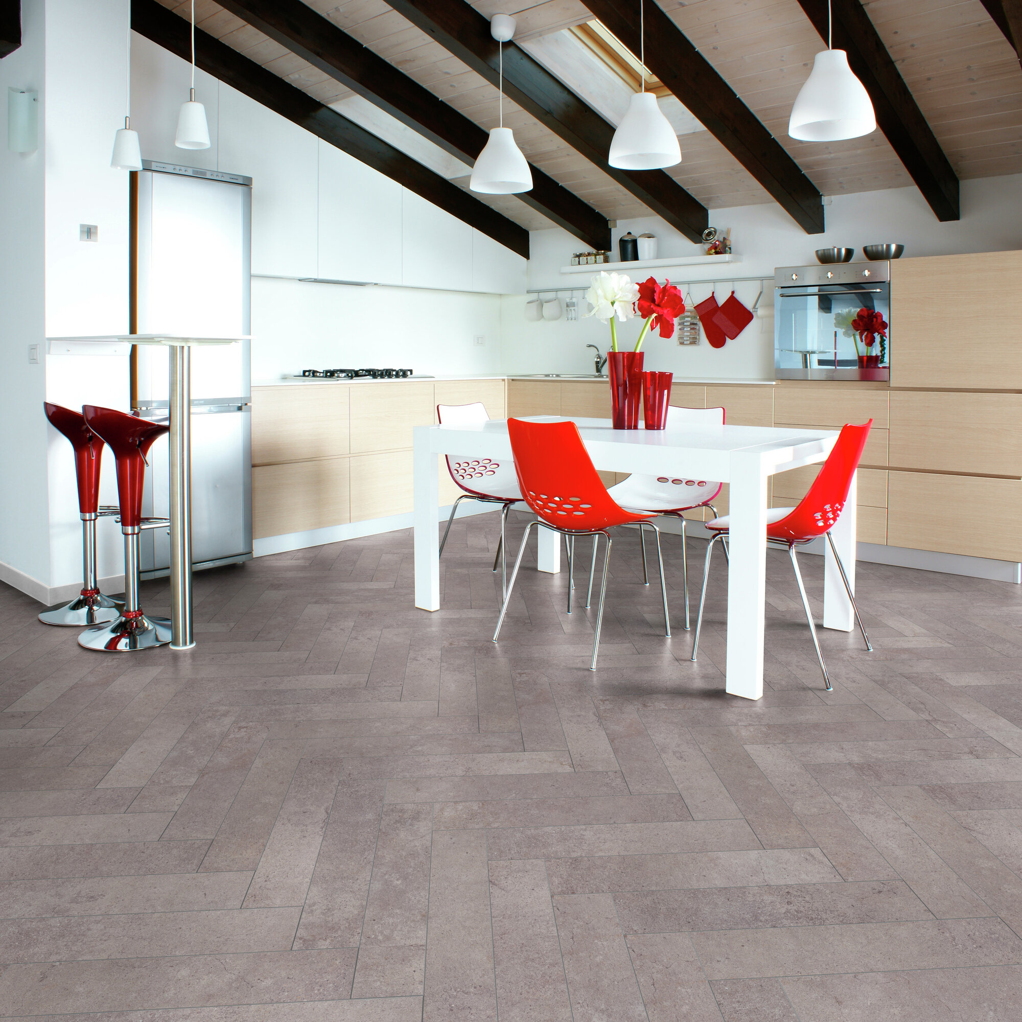 Ламинат Kronotex Herringbone Pesaro Cement