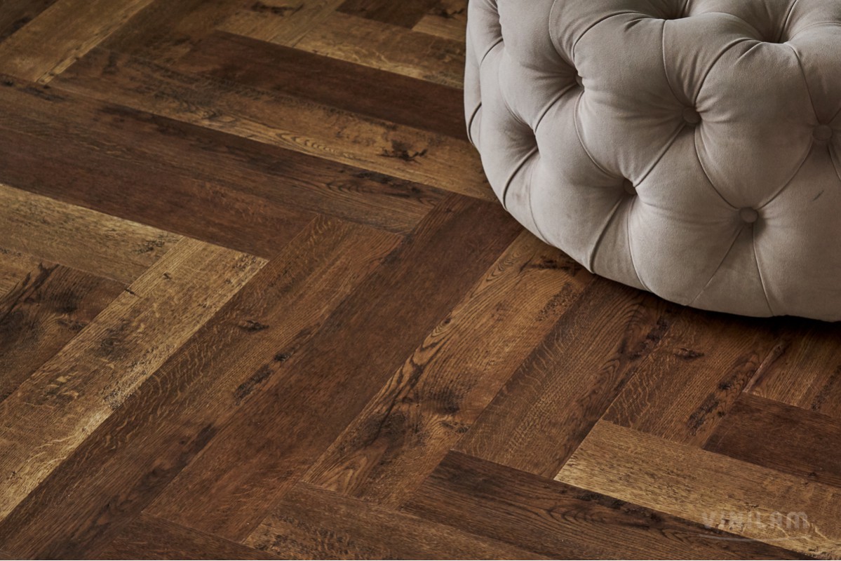 Кварц-винил Vinilam Parquet Herringbone Версальский Паркет