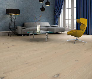 Паркетная доска Baltic Wood Melody Дуб коттедж (виздом) WHITE & GREY